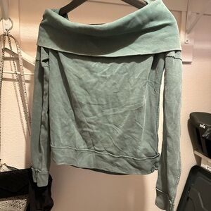 We The Free Off-Shoulder Sweater - Seafoam Green